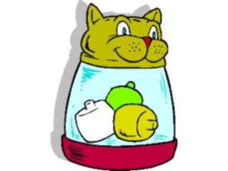 Sticker Custom Preview Image #084213 Kids Stuff Toys Cat Container