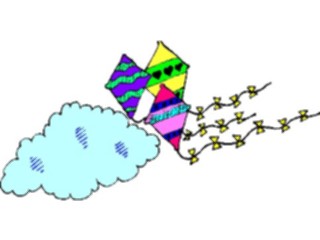 Sticker Custom Preview Image #084368 Kids Stuff Toys Kites Cloud