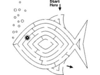 Sticker Custom Preview Image #084402 Kids Stuff Toys Maze Fish