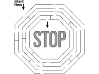 Sticker Custom Preview Image #084417 Kids Stuff Toys Maze Stop Sign