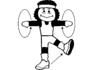 Sticker Custom Preview Image #084501 Kids Stuff Toys Rag Doll Doing Aerobics