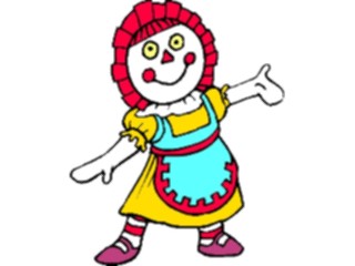 Sticker Custom Preview Image #084502 Kids Stuff Toys Rag Doll Girl
