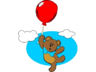 Sticker Custom Preview Image #084656 Kids Stuff Toys Teddy Bear Balloon2