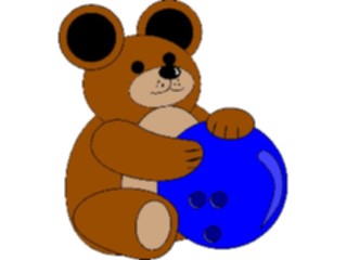 Sticker Custom Preview Image #084660 Kids Stuff Toys Teddy Bear Bowling Ball