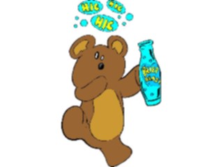 Sticker Custom Preview Image #084663 Kids Stuff Toys Teddy Bear Drinking Soda