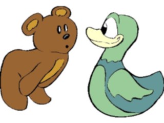 Sticker Custom Preview Image #084664 Kids Stuff Toys Teddy Bear Duck