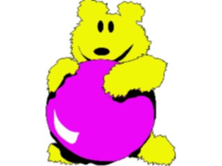 Sticker Custom Preview Image #084665 Kids Stuff Toys Teddy Bear Holding Ball