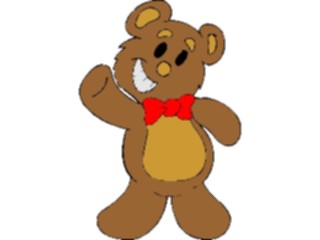 Sticker Custom Preview Image #084683 Kids Stuff Toys Teddy Bear Waving