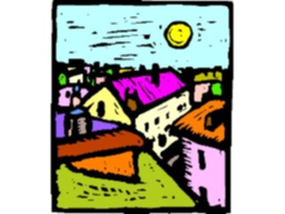 Sticker Custom Preview Image #085535 Landscapes Landscapes Town07