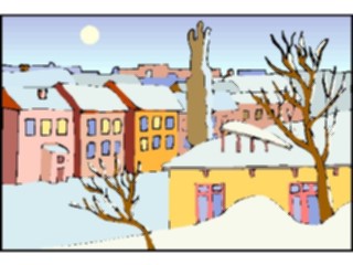 Sticker Custom Preview Image #085562 Landscapes Landscapes Townin Winter