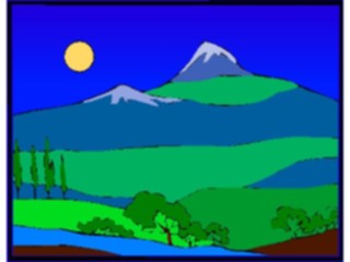 Sticker Custom Preview Image #085688 Landscapes Mountains Mountainat Night