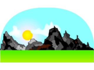 Sticker Custom Preview Image #085973 Landscapes Mountains Mountains Sunset