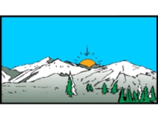 Sticker Custom Preview Image #085975 Landscapes Mountains Mountains Sunset2