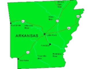 Sticker Custom Preview Image #087329 Maps U S A States Arkansas05