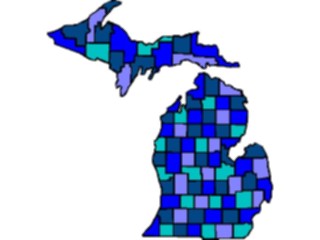 Sticker Custom Preview Image #087567 Maps U S A States Michigan06