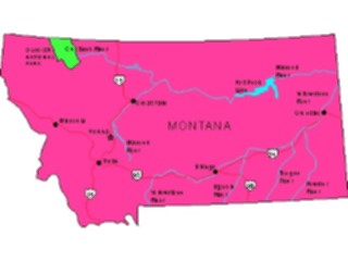 Sticker Custom Preview Image #087619 Maps U S A States Montana05
