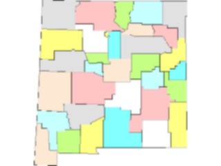 Sticker Custom Preview Image #087681 Maps U S A States New Mexico03