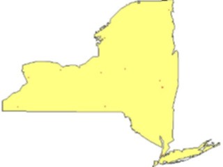 Sticker Custom Preview Image #087693 Maps U S A States New York02