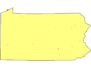 Sticker Custom Preview Image #087770 Maps U S A States Pennsylvania02