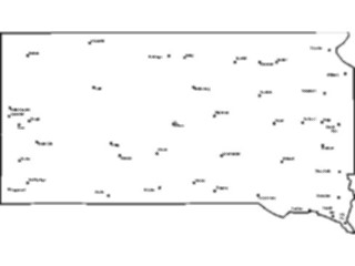 Sticker Custom Preview Image #087819 Maps U S A States South Dakota12