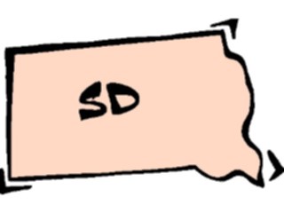 Sticker Custom Preview Image #087820 Maps U S A States South Dakota13