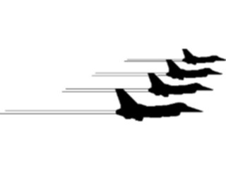 Sticker Custom Preview Image #088405 Military Air Force Planes Silhouette1