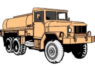 Sticker Custom Preview Image #088520 Military Army Water Truck