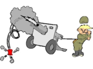 Sticker Custom Preview Image #088685 Military Cartoons Cannon Dud