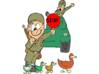 Sticker Custom Preview Image #088704 Military Cartoons Duck Crossing