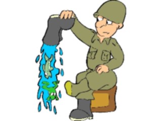 Sticker Custom Preview Image #088708 Military Cartoons Emptying Boots