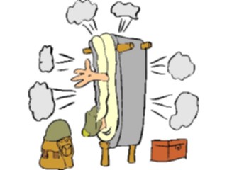 Sticker Custom Preview Image #088715 Military Cartoons Folding Bed