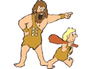Sticker Custom Preview Image #088741 Military Cartoons Giving Orders Caveman