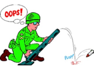 Sticker Custom Preview Image #088794 Military Cartoons Mortar Oops