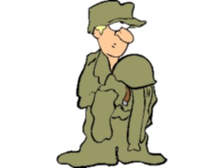 Sticker Custom Preview Image #088812 Military Cartoons Oversized Uniform