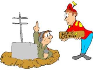 Sticker Custom Preview Image #088818 Military Cartoons Pizza Delivery