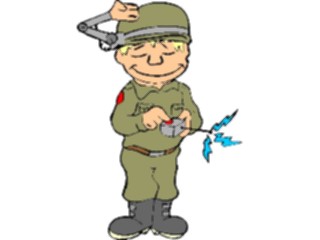 Sticker Custom Preview Image #088830 Military Cartoons Remote Controlled Salute