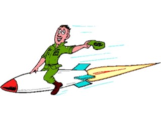 Sticker Custom Preview Image #088831 Military Cartoons Riding Missile