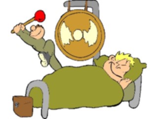Sticker Custom Preview Image #088834 Military Cartoons Rude Awakening