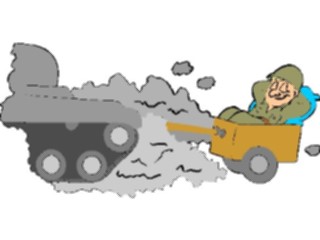Sticker Custom Preview Image #088861 Military Cartoons Sleeping Behind Tank