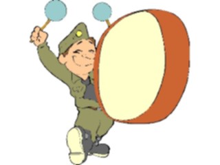 Sticker Custom Preview Image #088913 Military Cartoons Soldier Drum