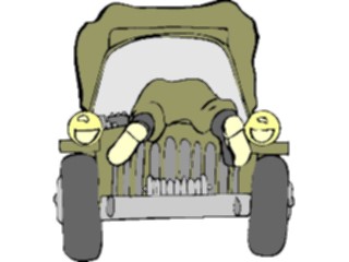 Sticker Custom Preview Image #088915 Military Cartoons Soldier Fixing Jeep