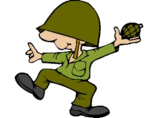 Sticker Custom Preview Image #088920 Military Cartoons Soldier Grenade2