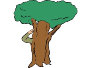 Sticker Custom Preview Image #088924 Military Cartoons Soldier Hiding2