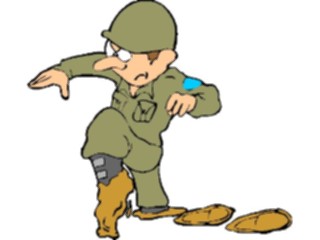 Sticker Custom Preview Image #088929 Military Cartoons Soldierin Mud