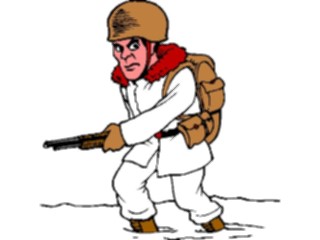 Sticker Custom Preview Image #088932 Military Cartoons Soldierin Snow