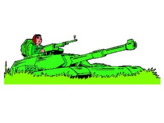 Sticker Custom Preview Image #088933 Military Cartoons Soldierin Tank1