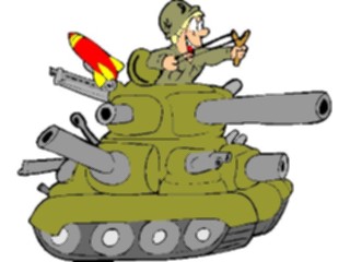 Sticker Custom Preview Image #088936 Military Cartoons Soldierin Tank4
