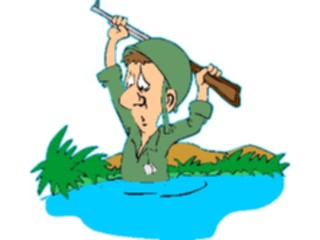 Sticker Custom Preview Image #088939 Military Cartoons Soldierin Water3