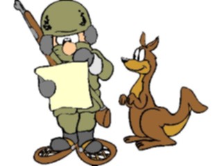 Sticker Custom Preview Image #088940 Military Cartoons Soldier Kangaroo