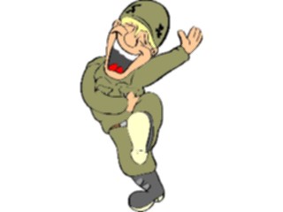 Sticker Custom Preview Image #088941 Military Cartoons Soldier Laughing
